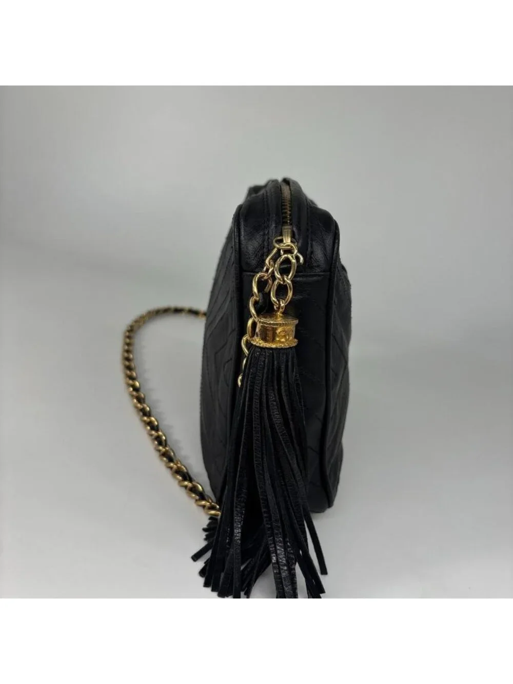 Chanel Stitch Lambskin Shoulder Bag Black